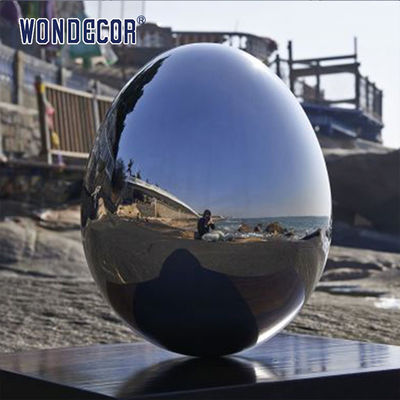 Large stainless steel spherical abstract sculpture