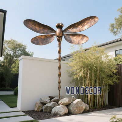 Insect Art Botanical Gardens Statue Bronze Dragonfly Sculpture
