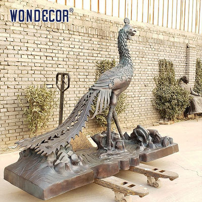 Mythical Fire Bird Statue Bronze Phoenix Sculpture
