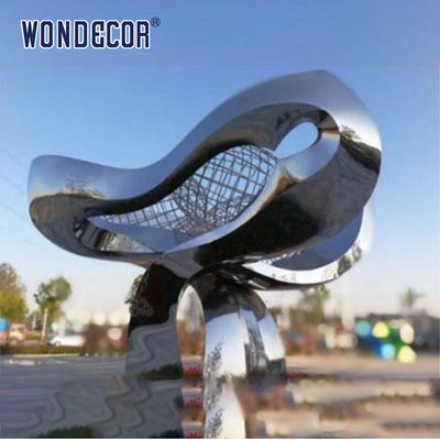 Large scale stainless steel abstract sculpture park outdoor sculpture