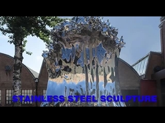 ИНТЕРЕСЫ бросая скульптуру 250cm волны металла скульптуры нержавеющей стали